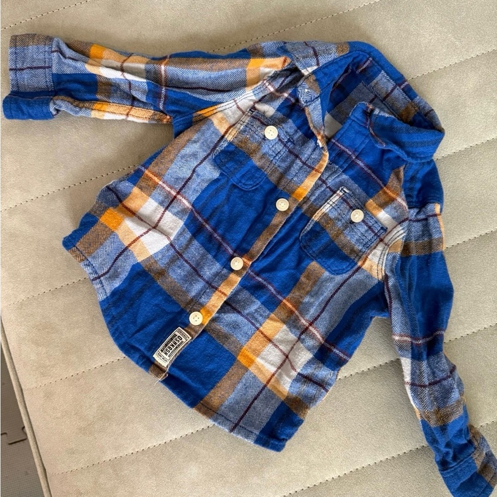 Oshkosh boys flannel shirt (12m)